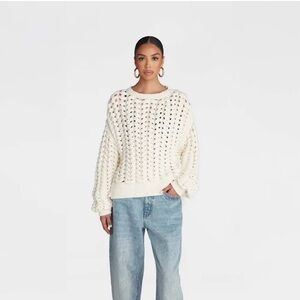 KBB by KAHLANA Women’s Pullover Sweater “The Chunky Knit Crew” - Cream